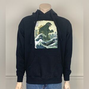 Men's Black Godzilla Graphic Pullover Hoodie